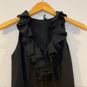 Black Tahari ruffle dress Size 2